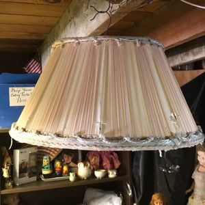 Very Old Antique Vintage Pink Lampshade